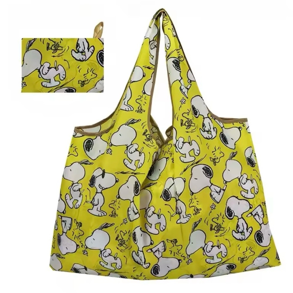 Yellow Snoopy reusable shopping Bag